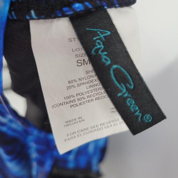 Aqua green one piece swimsuit size S - Picture 3 of 4